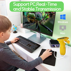 WINWEND kids microscope supports ages 3-10 during hands-on exploration