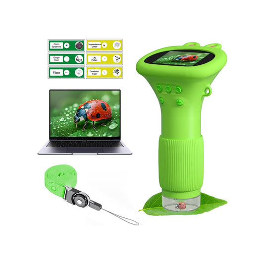 WINWEND Kids Microscope pocket-compact for on-the-go science exploration.