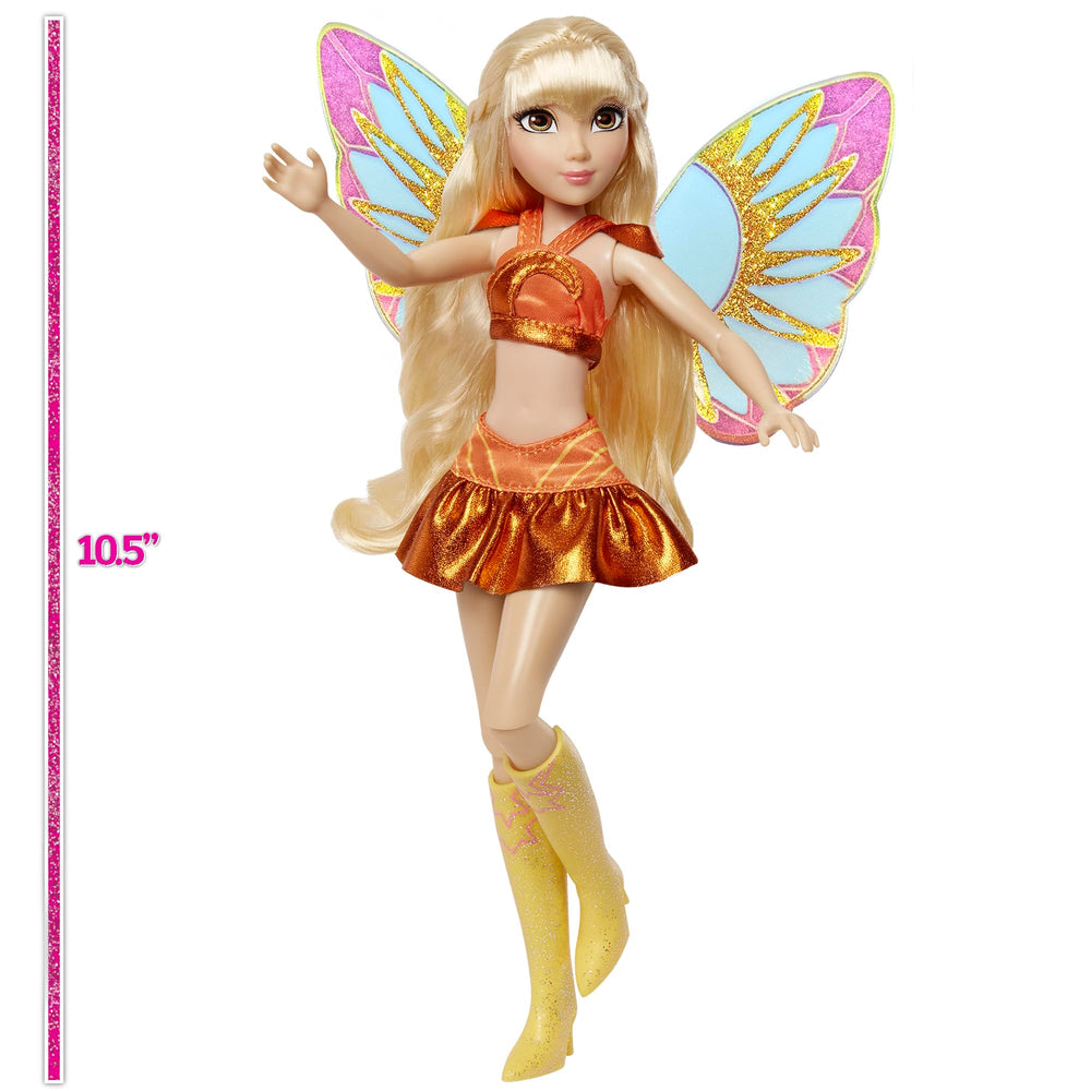 Winx Club Stella translucent glitter wings for soaring imaginary adventures.