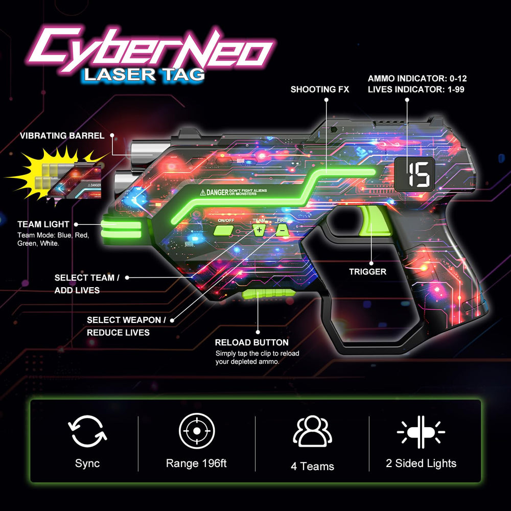 Winyea Tag laser tag gun dynamic barrel close-up for realism