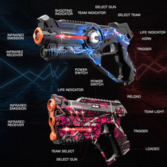 Winyea Tag laser tag tactile vibrations and built in sound enhance immersion.