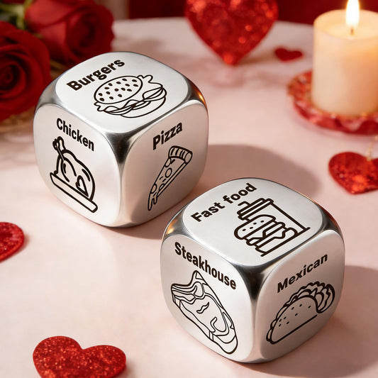 Winzwon date night dice close-up for spontaneous meal ideas and fun