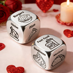 Winzwon date night dice close-up for spontaneous meal ideas and fun