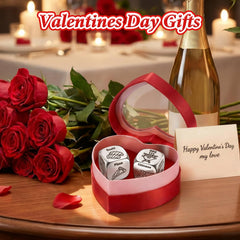 Winzwon stainless steel dice packaging shown as gift-ready for couples