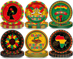 Wiooffen Black History Month 7-inch plates ready for meals and celebrations