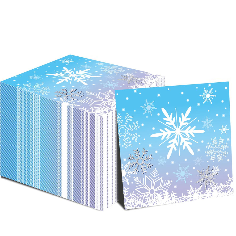 WIQEDOHA snowflake napkins unfolded in 13x13 inches, ideal for festive dinners