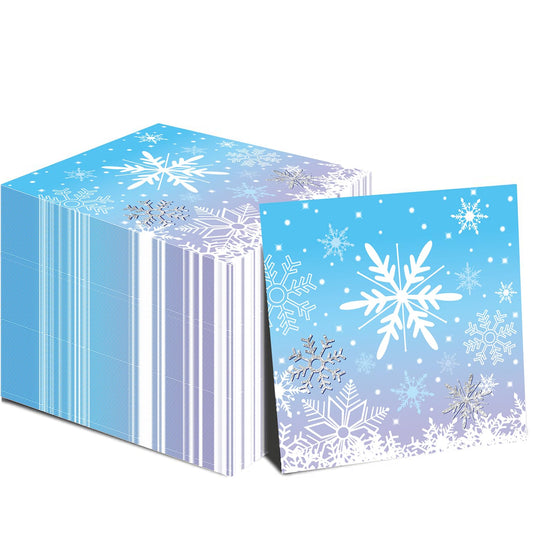 WIQEDOHA snowflake napkins unfolded in 13x13 inches, ideal for festive dinners