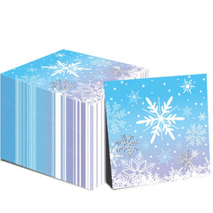WIQEDOHA snowflake napkins unfolded in 13x13 inches, ideal for festive dinners