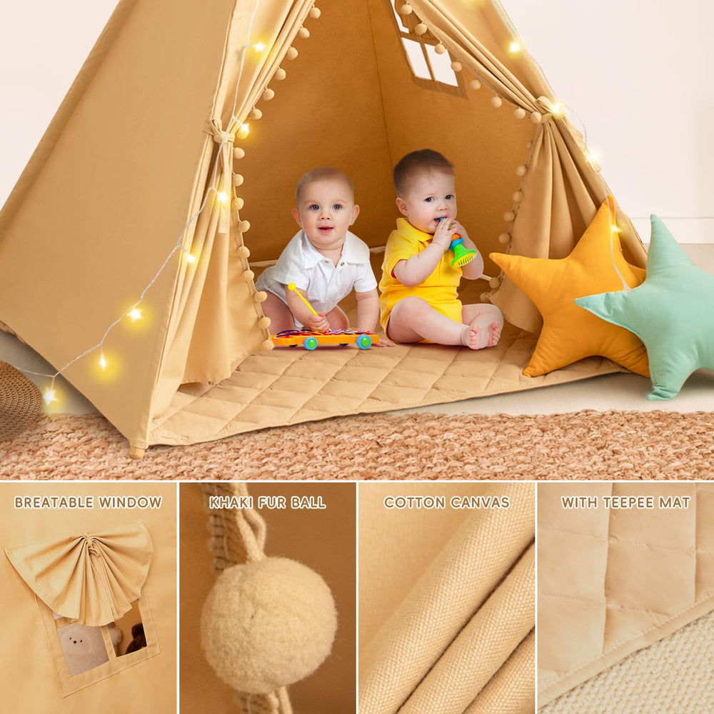 Wirhao tepee tent star lights add magical ambience for kids