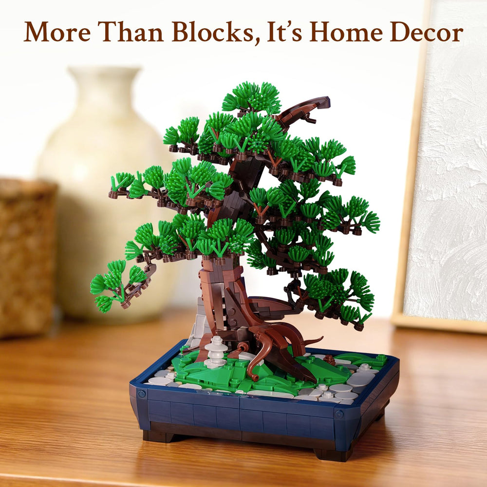 Wise Block Botanicals Pine Bonsai Tree Kit pieces: high-precision parts for durable, secure builds.