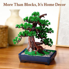 Wise Block Botanicals Pine Bonsai Tree Kit pieces: high-precision parts for durable, secure builds.