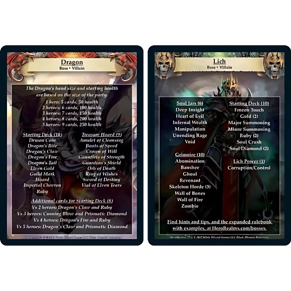 WISE WIZARD GAMES dragon-boss-deck during-play close view enhances immersion.