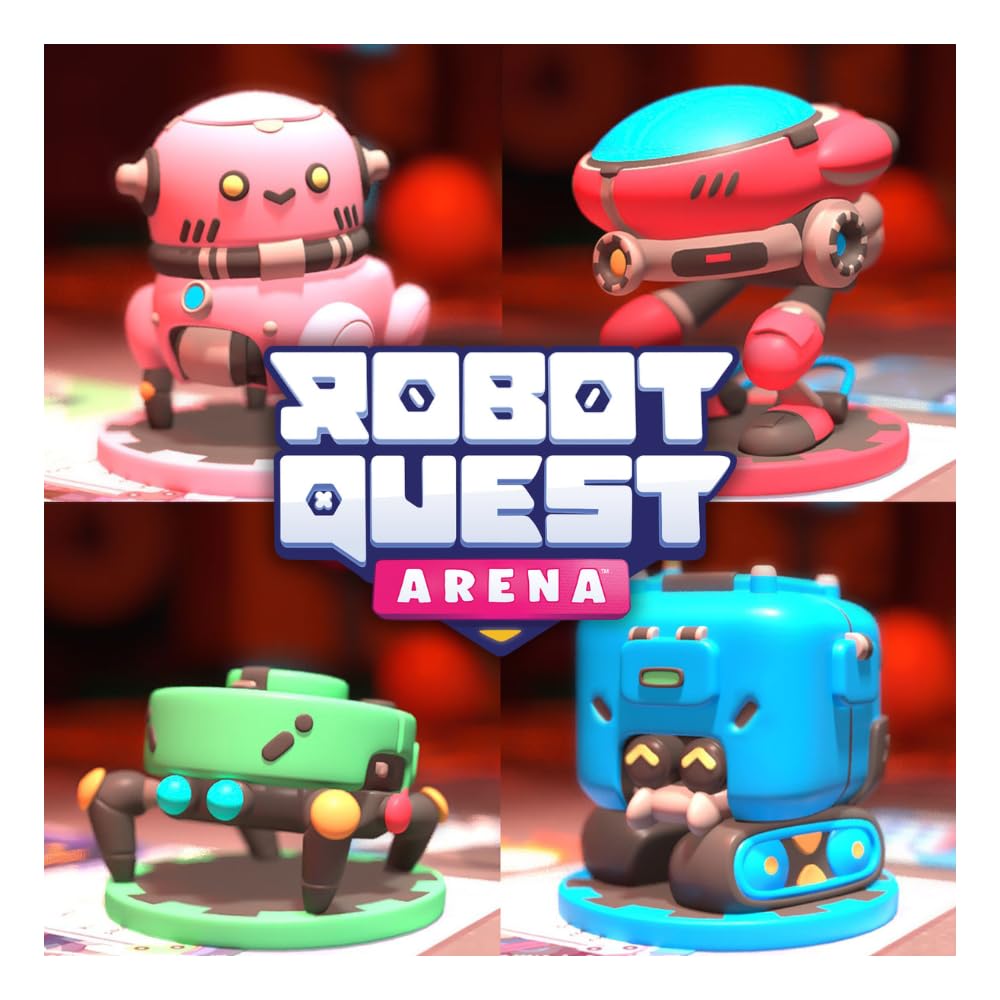 Wise Wizard Games Robot Quest Arena arena board shows hazards for strategic planning.