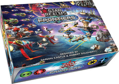 Wise Wizard Games Star Realms Frontiers Boxed Set cover highlighting space battles and expansion.