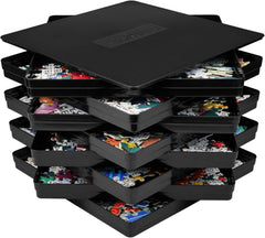 Wishdiam 8-puzzle-trays black stack trays for organized sorting and quick piece access
