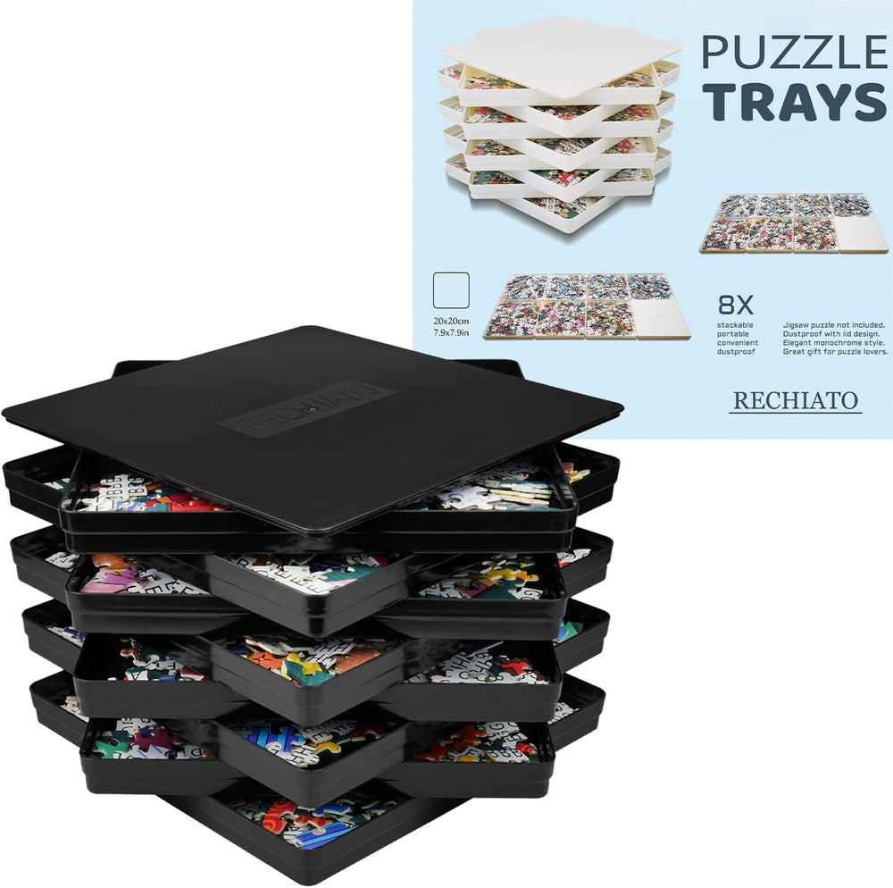 Wishdiam puzzle-pieces-storage-8x8 tray keeps pieces tidy and portable