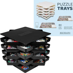 Wishdiam puzzle-pieces-storage-8x8 tray keeps pieces tidy and portable