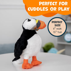 Wishpets Puffin plush packaging box presents a safe gift-ready presentation.