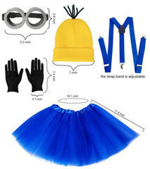 WISHTEN yellow beanie hat adds a bright focal point for Halloween outfits.