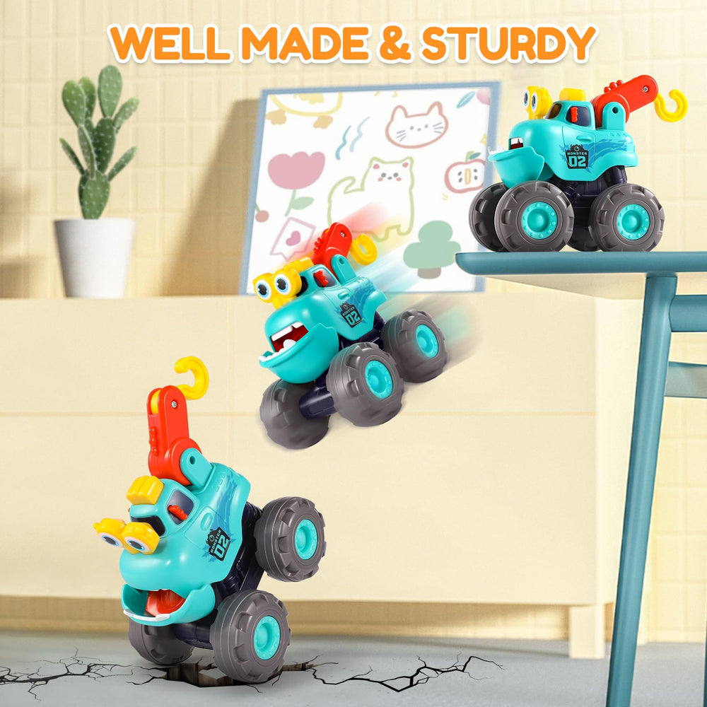 WITALENT monster truck big eyes attract attention and invite touch.