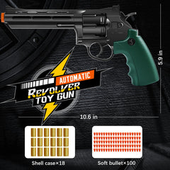 Witcrety revolver toy gun side view emphasizes easy handling and quick draw styles.
