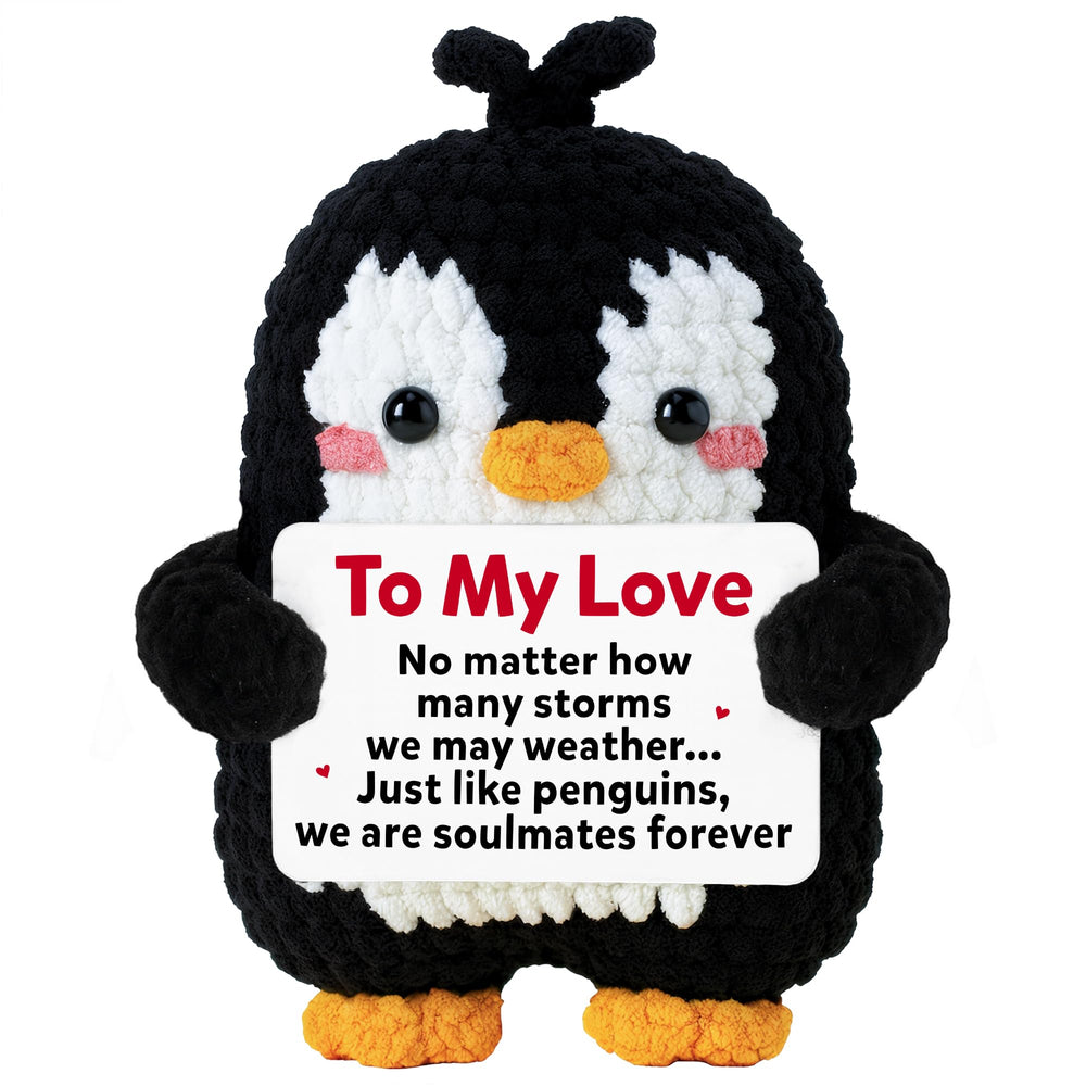 WITTSPOT crochet penguin plush, romantic gift for anniversaries and Valentine’s Day
