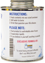 Witty Yeti label close-up, playful packaging for pranks