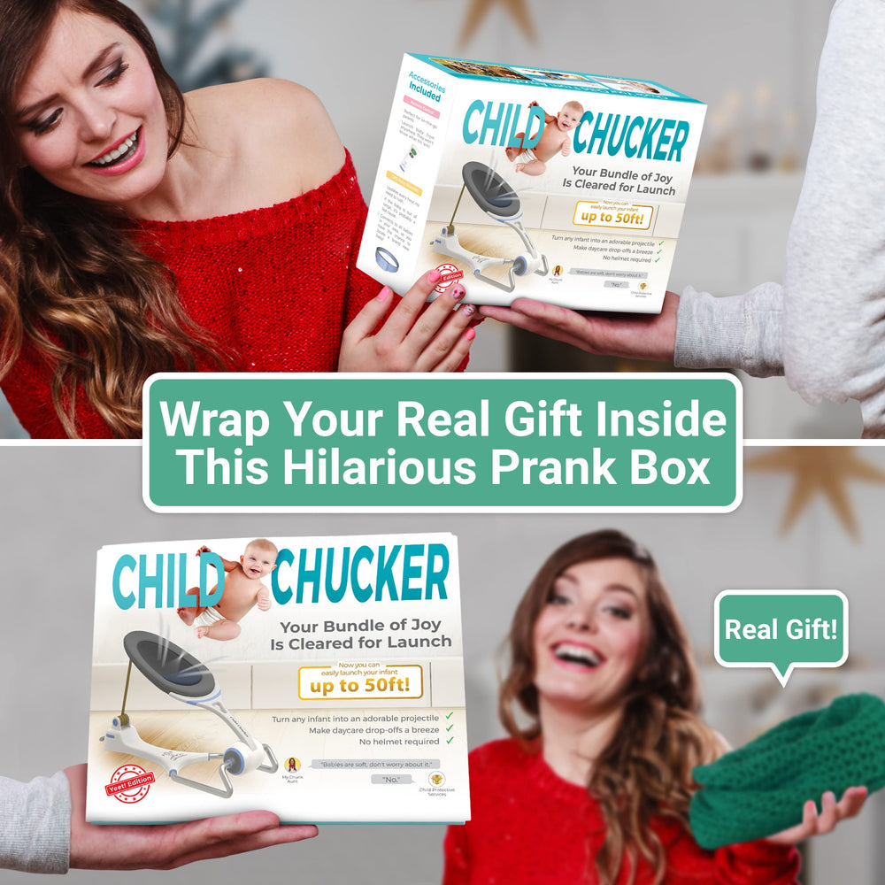 Witty Yeti easy assembly prank box lets you set up fast.
