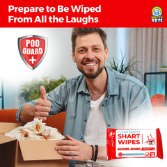 Witty Yeti Shart Wipes package open, ready-to-use wipes for quick cleanup