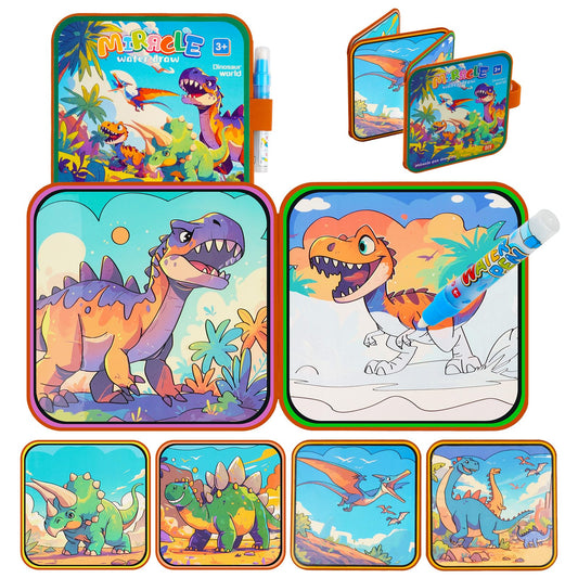 WixbFyn Dinosaur Water Coloring Book coverβmess-free coloring for busy toddlers