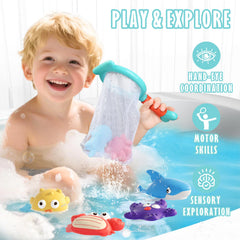 Wixlon turtle bath toy floats and sparks ocean-themed adventures