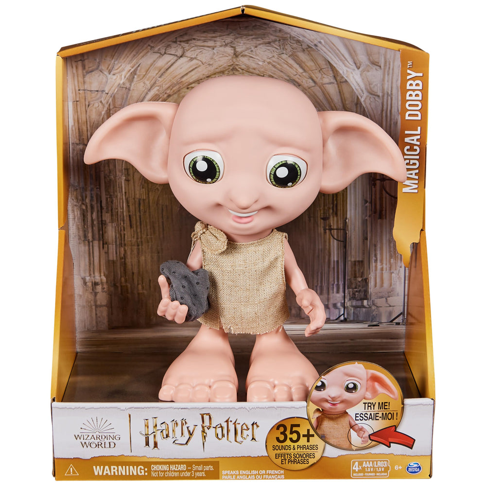 Wizarding World Dobby eyes and ears move for expressive pretend play.