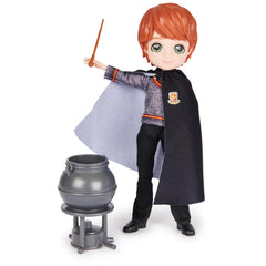 Ron Weasley doll with cloak ready for magical adventures.