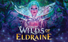 Wizards of the Coast Wilds of Eldraine booster pack image promoting multiple draft options.