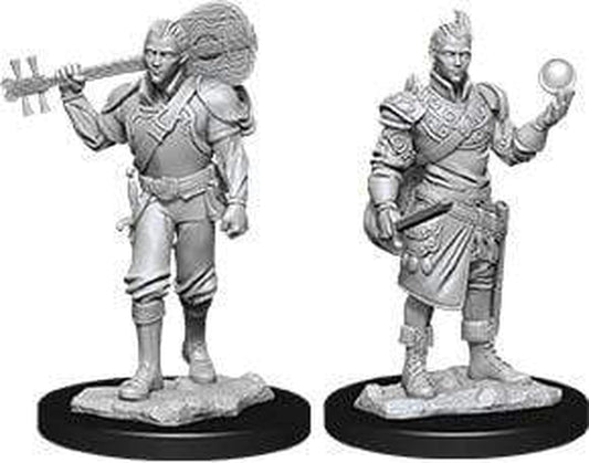 WizKids D&D Nolzur's Male Half-Elf Bard figure, front view, ideal for tabletop campaigns.