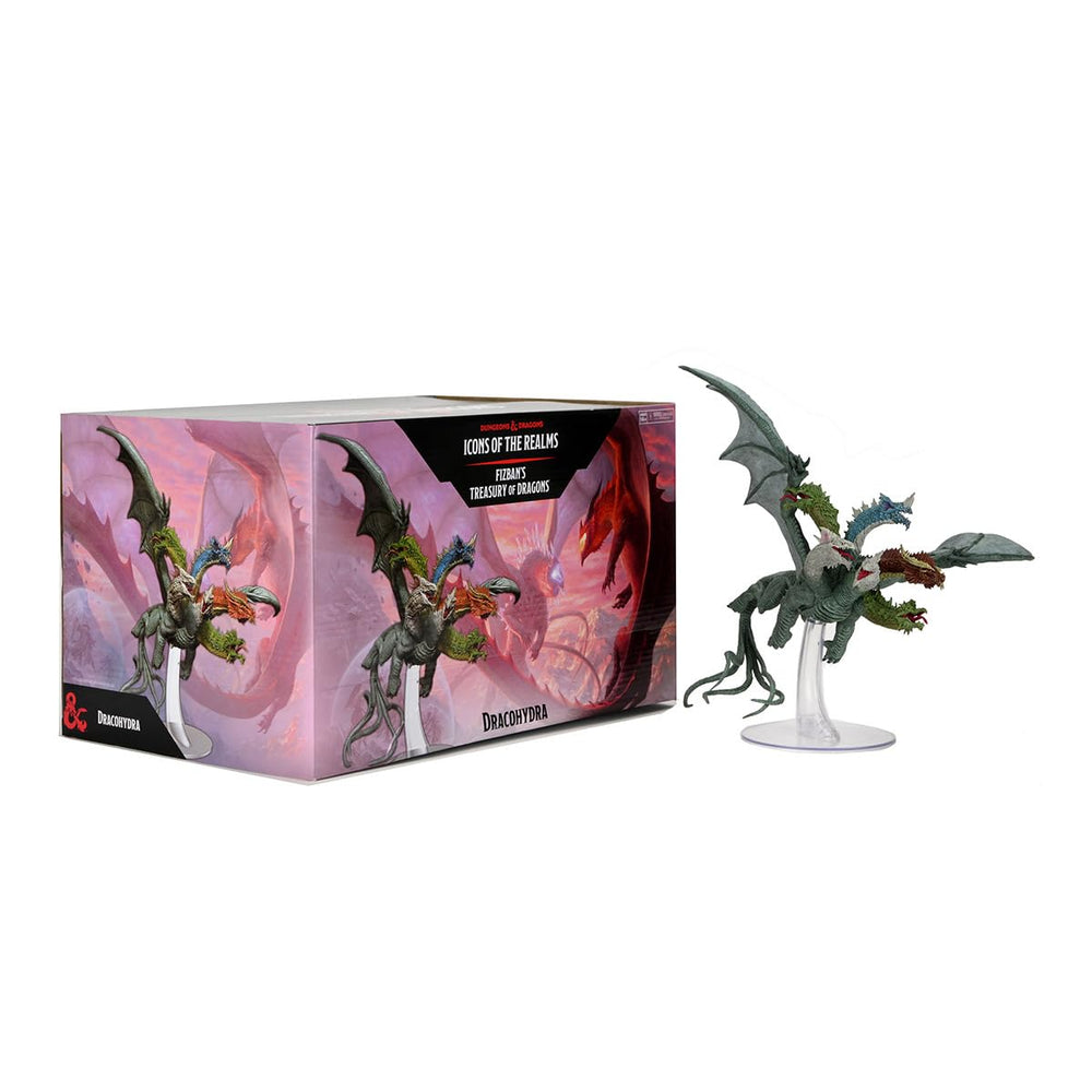 WizKids Dracohydra front view: prepainted gargantuan miniature ready for epic campaigns.