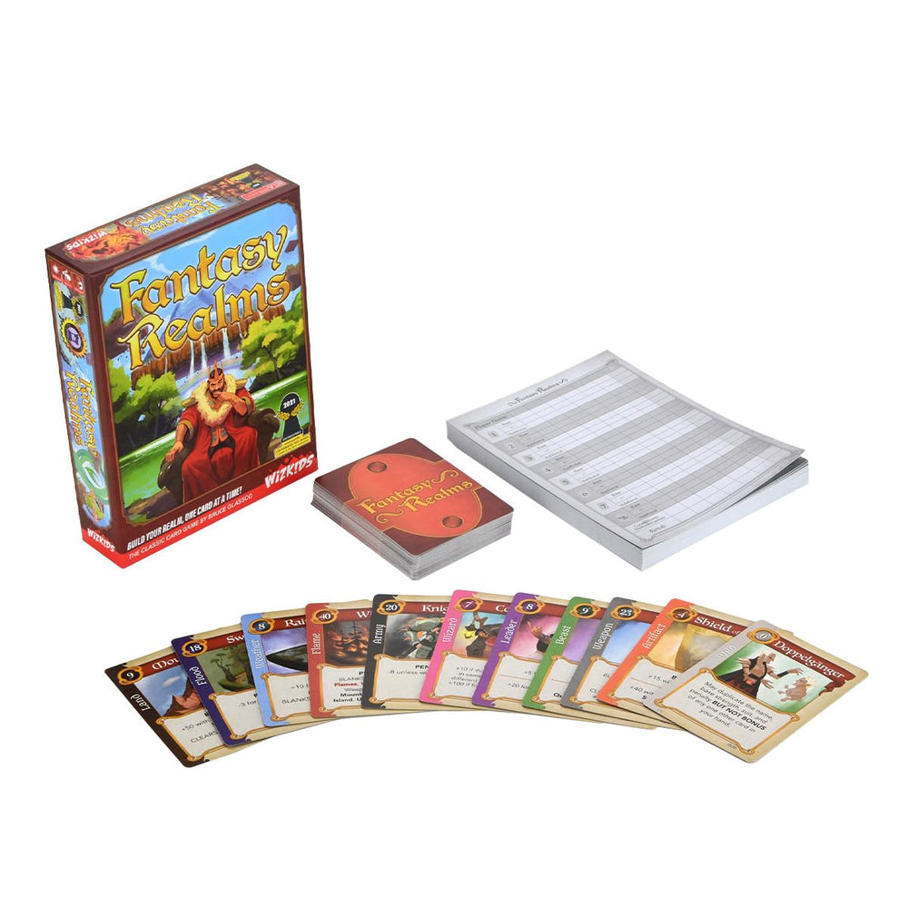 WizKids Fantasy Realms 53 unique cards unlock endless combos during play.