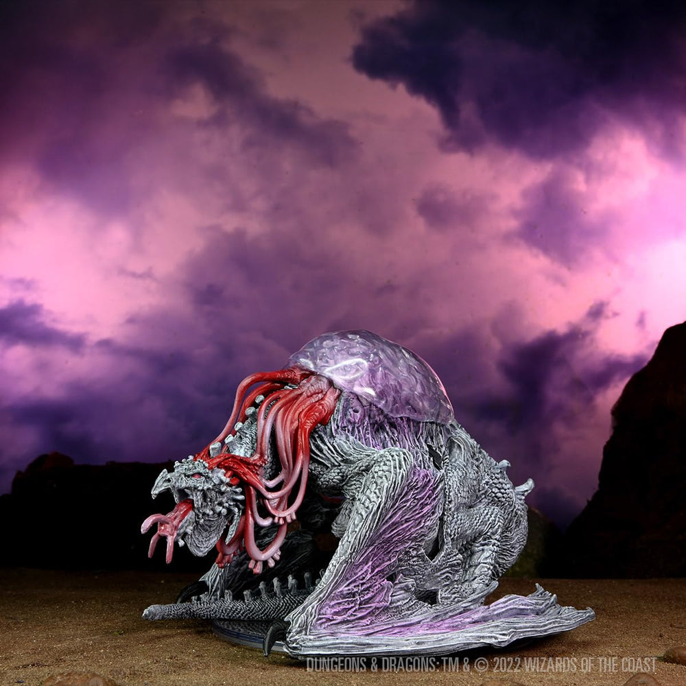 WizKids Fizban's Elder Brain Dragon display pose ready for encounter setups.