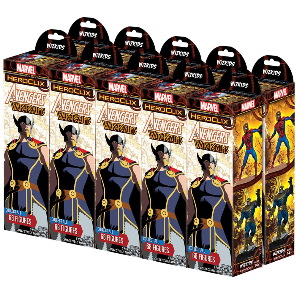 WizKids Marvel HeroClix Avengers War of the Realms booster brick with iconic heroes ready for battle