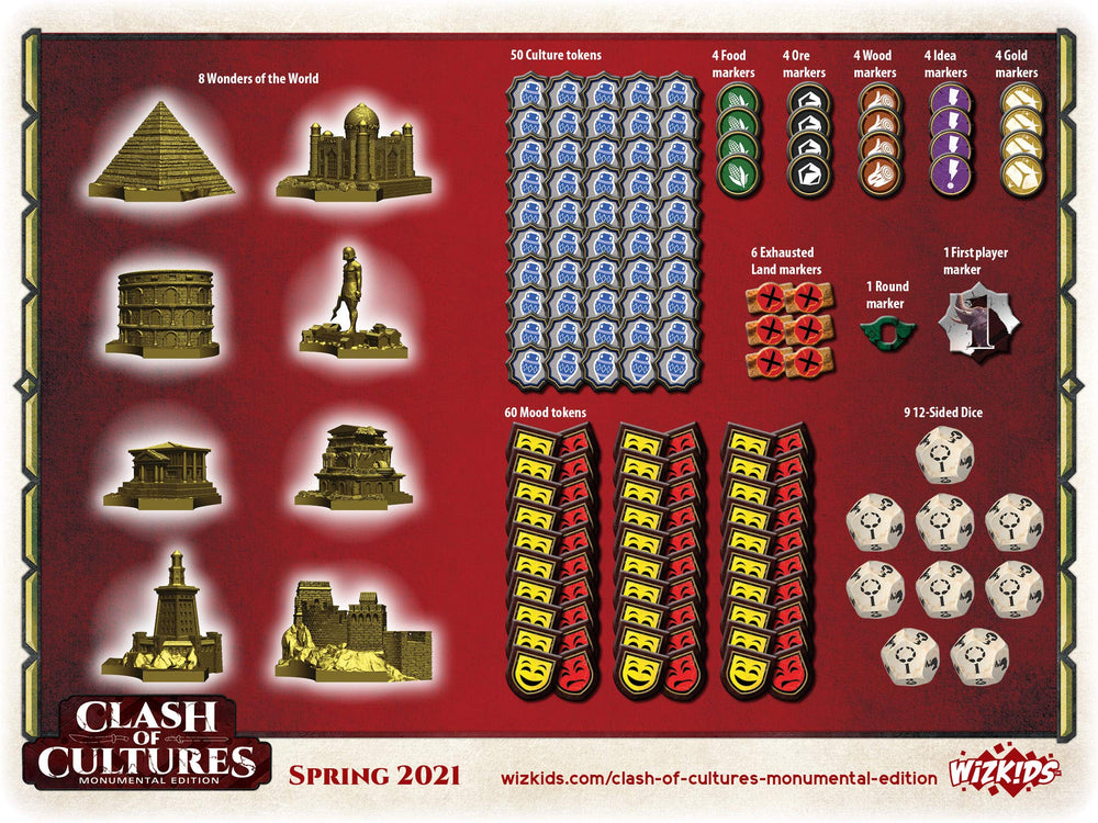 WizKids Monumental Edition cubes fuel resource and construction decisions