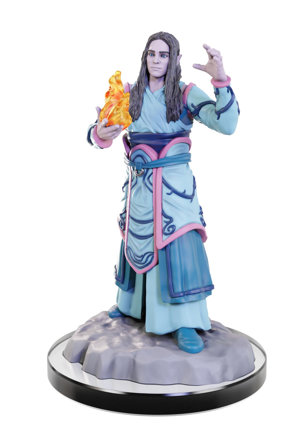 WizKids Nolzur's Elf Wizard detailed sculpt for dynamic spellcasting poses.