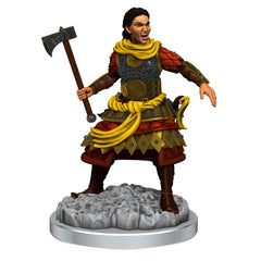 WizKids Nolzur's Human Fighter ready for painting and display on shelves.