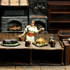 WizKids Warlock Tiles bar-scene elements create dynamic obstacle opportunities for encounters.