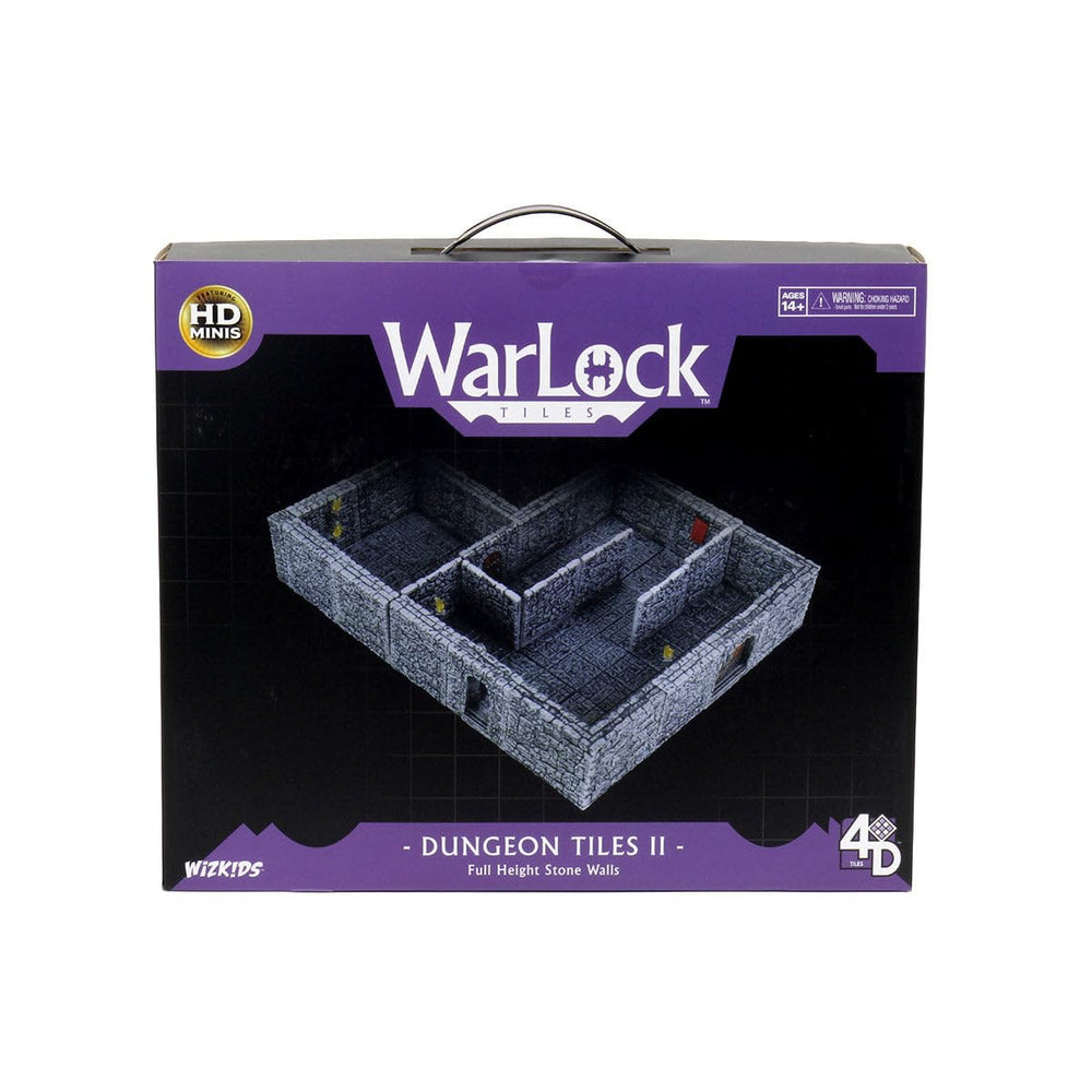 WizKids Warlock Tiles full-height stone walls for immersive modular dungeons.