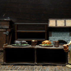 WizKids Warlock Tiles tabletop-scale kitchen items for immersive battles.
