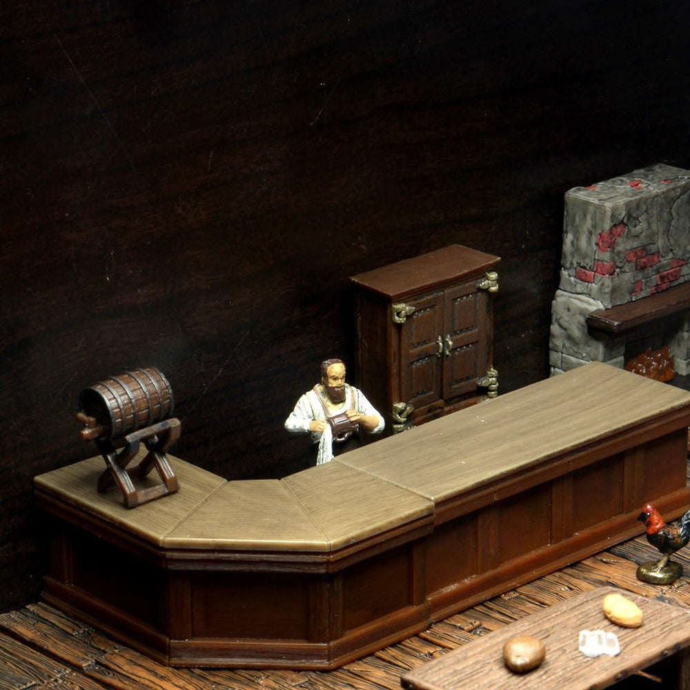WizKids Warlock Tiles complete tavern scene for quick setup and vivid play.