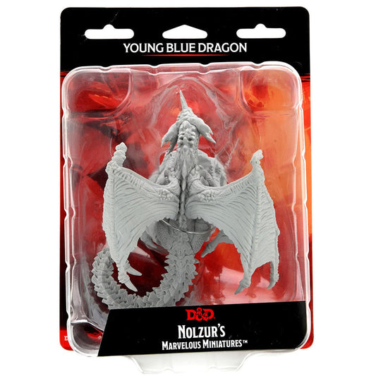 WizKids WizKid D&D W15 Young Blue Dragon β prime-ready surface for painting.