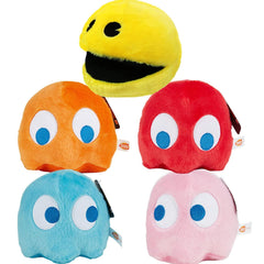 WjcnPac-Man 6-inch Pac-Man ghost plush front view for cuddling and decor.