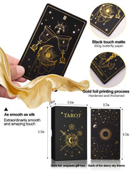 WJPC gold foil tarot cards back design starry sky for atmospheric divination