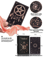WJPC tarot back design features starry night motif for focused readings.